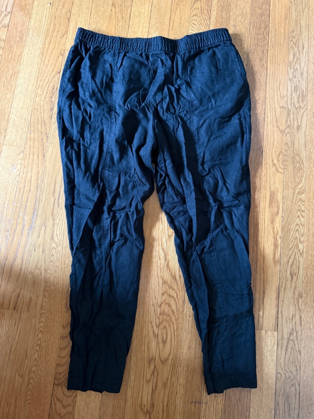 Old Navy Women's Black Cropped Linen Ankle Pants